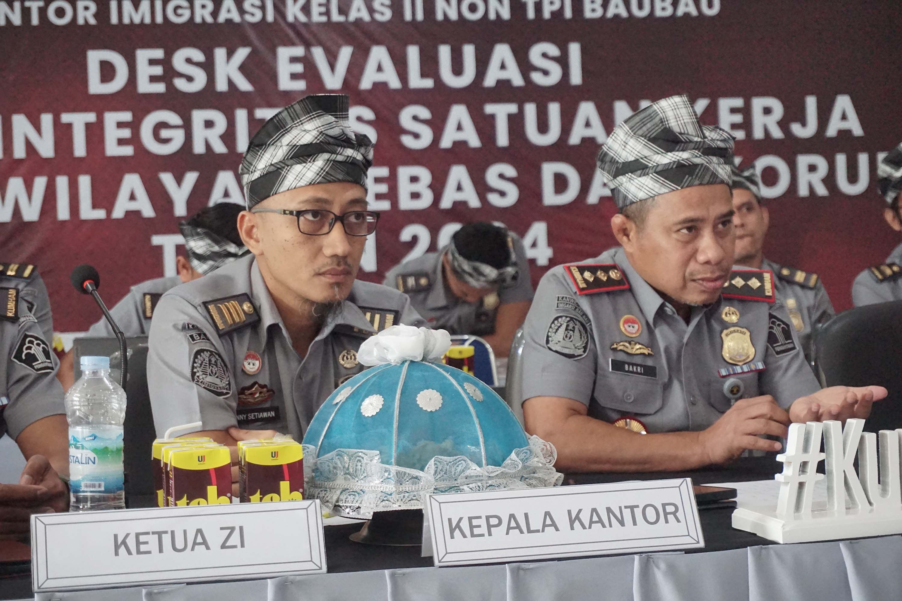 Kantor Imigrasi Baubau Ikuti Desk Evaluasi Zona Integritas Satuan Kerja Menuju Wialayah Bebas Dari Korupsi